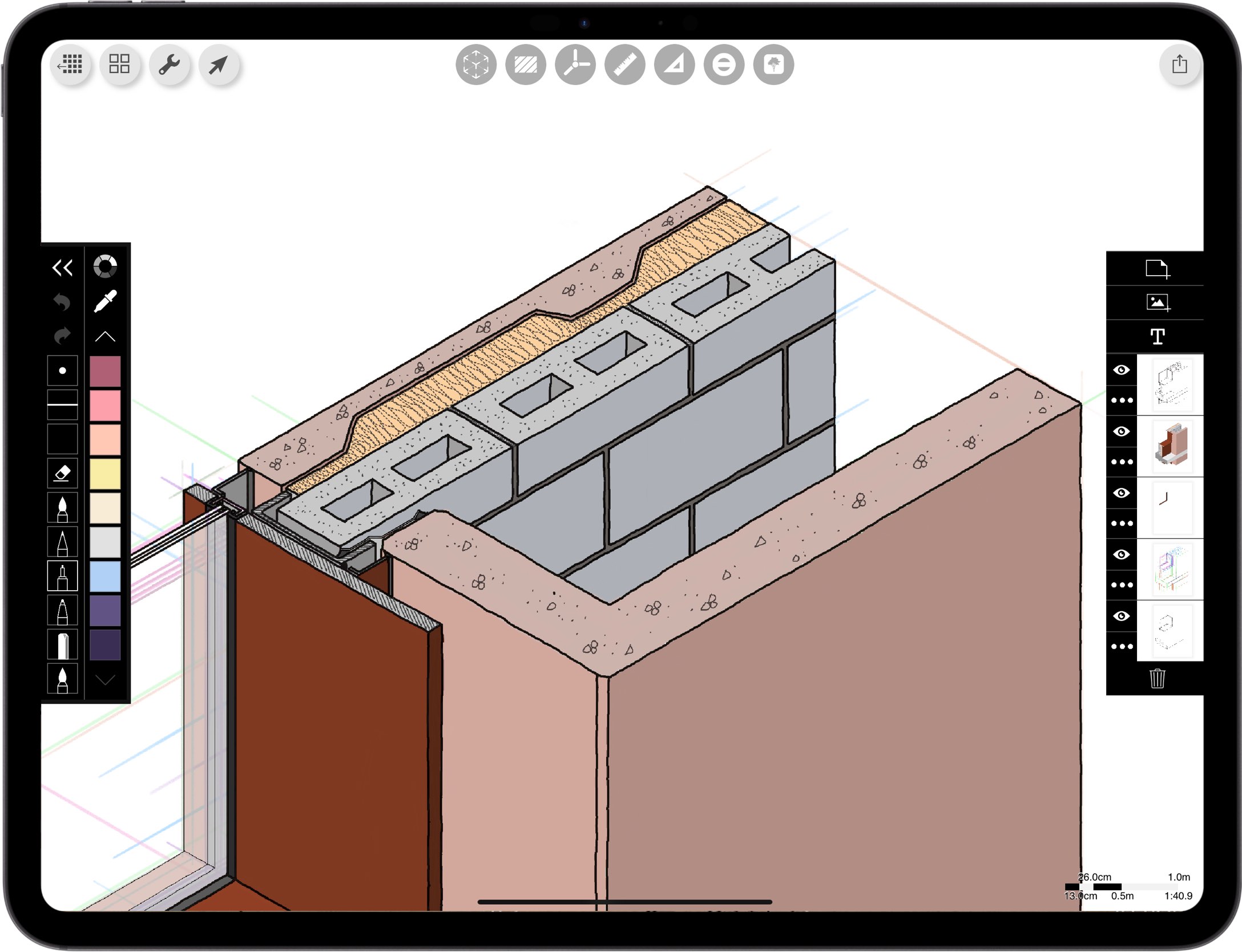 best app for Engineers Contractors_ iPad drawing for Engineering Construction_detail axon